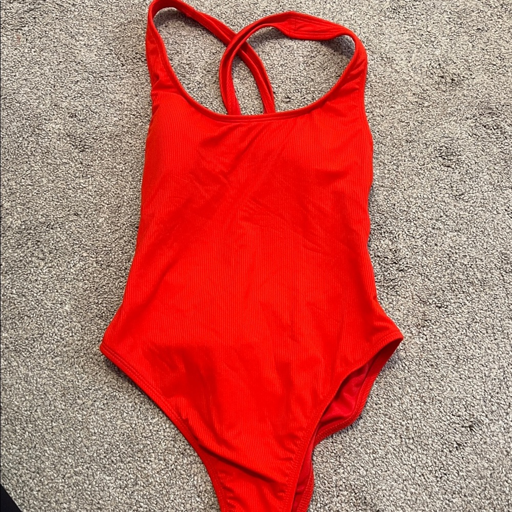 Vibrant Red One-Piece Swimsuit